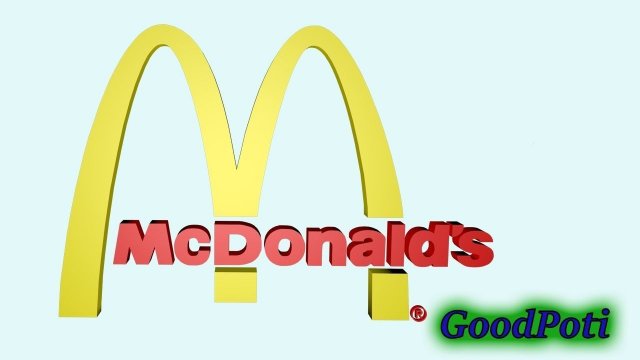 logo mcdonalds Modello di stampa 3D .c4d .max .obj .3ds .fbx .stl .blend