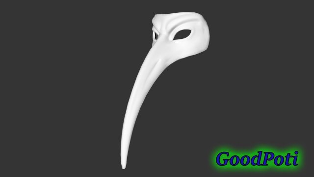 bird mask Modelo de impresión 3D .c4d .max .obj .3ds .fbx .stl .blend 