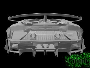 Aventador SVJ Black Ghost 3D Print Model