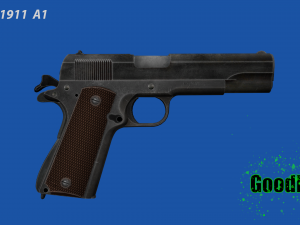 Colt M1911 A1 Realistic Model 3D Model