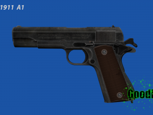 Colt M1911 A1 Realistic Model 3D Model