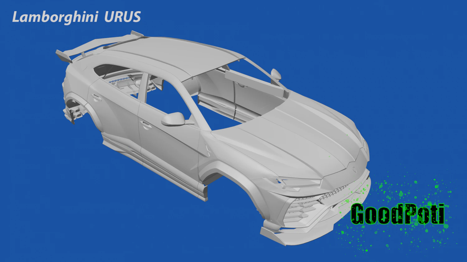 Lamborghini-URUS 3D Print Model .c4d .max .obj .3ds .fbx .stl .blend 