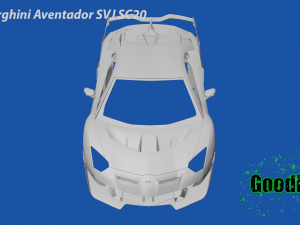 Lamborghini-Aventador SVJ SC20 Modello di stampa 3D