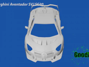 Lamborghini-Aventador SVJ SC20 3D Print Model