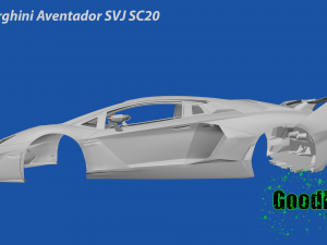 Lamborghini-Aventador SVJ SC20 Modello di stampa 3D