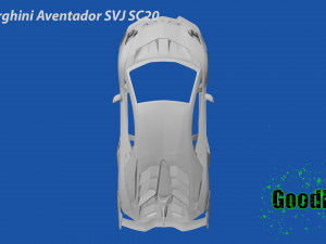 Lamborghini-Aventador SVJ SC20 Modello di stampa 3D