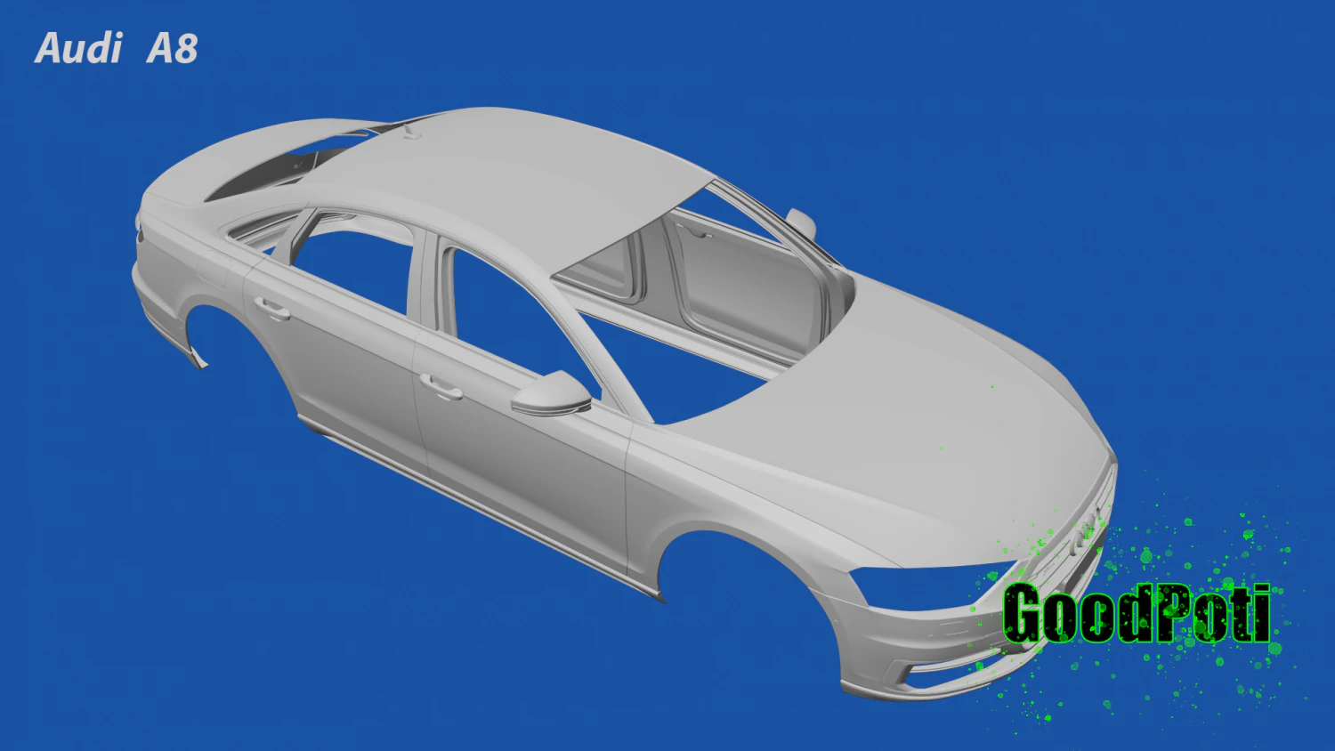 Audi A8 3D Print Model .c4d .max .obj .3ds .fbx .stl .blend 