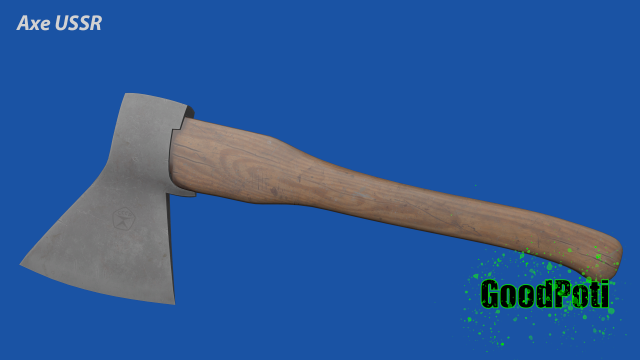 Axe USSR 3D Принт Модель .c4d .max .obj .3ds .fbx .stl .blend 