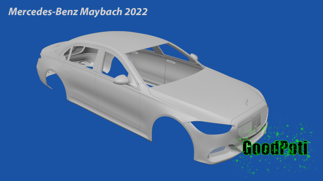 Mercedes-Benz Maybach 2022 3D Принт Модель .c4d .max .obj .3ds .fbx .stl .blend 