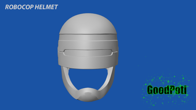 ROBOCOP HELMET Modelo de Impressão 3D .c4d .max .obj .3ds .fbx .stl .blend 
