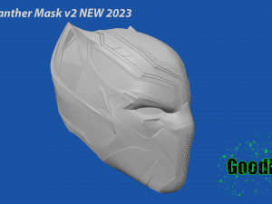 Black Panther Mask v2 NEW 2023 3D Print Model