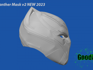 Black Panther Mask v2 NEW 2023 Modello di stampa 3D