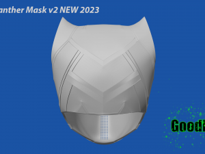Black Panther Mask v2 NEW 2023 Modello di stampa 3D