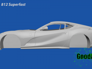 Ferrari 812 Superfast Model Cetak 3D