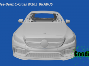 Mercedes-Benz C-Class W205 BRABUS Modello di stampa 3D