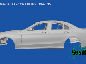 Mercedes-Benz C-Class W205 BRABUS Modello di stampa 3D