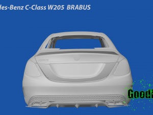 Mercedes-Benz C-Class W205 BRABUS Modello di stampa 3D