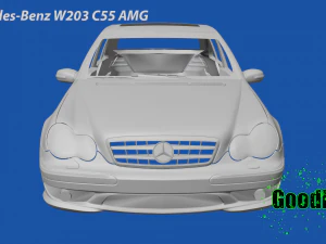 Mercedes-Benz W203 C55 AMG 3D Print Model in Automotive 464507
