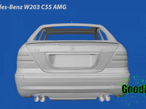 Mercedes-Benz W203 C55 AMG 3D Print Model
