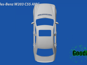 Mercedes-Benz W203 C55 AMG Model do druku 3D