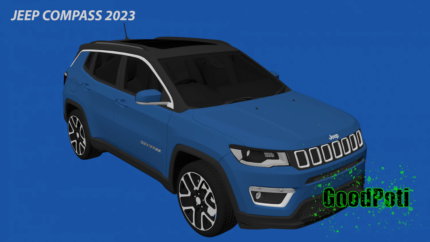 JEEP COMPASS 2023 3D Model .c4d .max .obj .3ds .fbx .stl .blend 