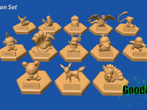 Pokemon Set Toys print 13 in 1 3D Print Model