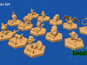 Pokemon Set Toys print 13 in 1 3D Print Model