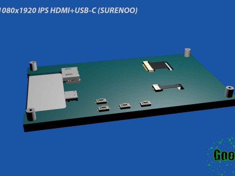 5 5 inch 1080x1920 IPS HDMIUSB-C SURENOO 3D Model