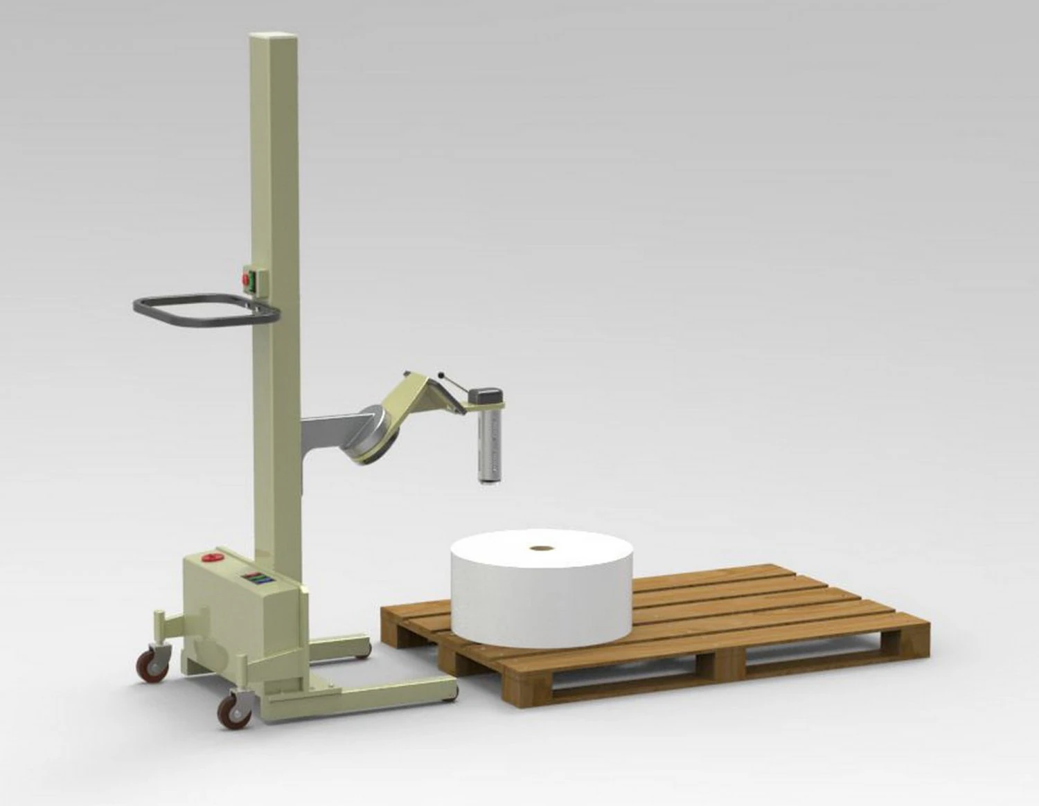 device for lifting and coup roll materials 3D Model .c4d .max .obj .3ds .fbx .stl .blend