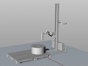 device for lifting and coup roll materials Modello 3D