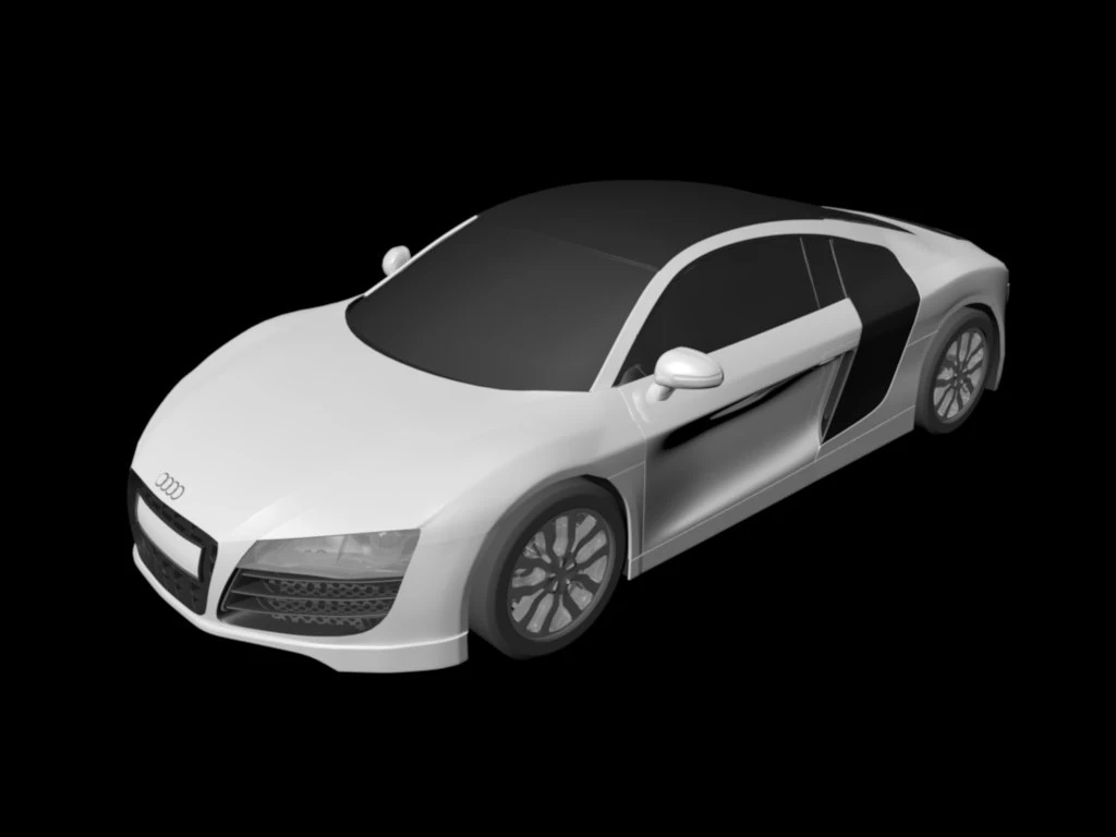 audi r8 3D Model .c4d .max .obj .3ds .fbx .stl .blend 