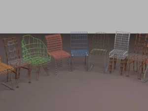 set of chairs 3D Model