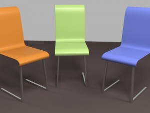 set of chairs 3Dモデル