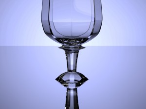 set of alcohol glasses with bottle Model 3D