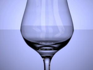 set of alcohol glasses with bottle Model 3D