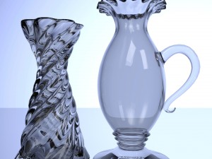 set of modern vases 3D Модель
