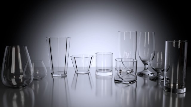 set of modern glasses 3D Модель .c4d .max .obj .3ds .fbx .stl .blend 