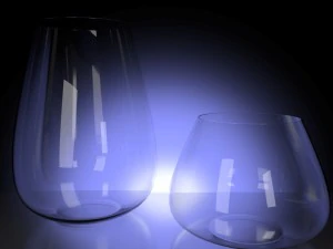set of modern glasses 3D Model