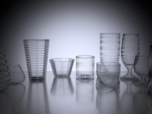 set of modern glasses 3D Model