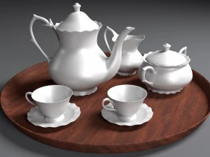 english tea set 3D Model