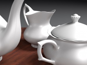english tea set Model 3D