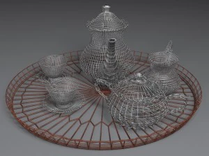 english tea set 3D Model