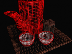 tea set 3D मॉडल