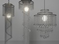 set of crystal ceiling lights Model 3D