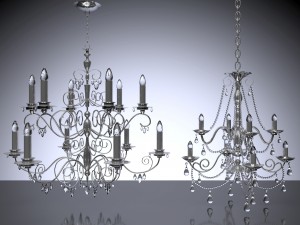 crystal ceilling lights Model 3D
