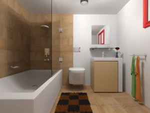 сучасна ванна кімната 1 3D Модель