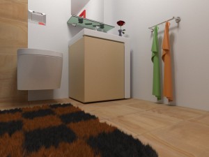 modern bathroom 1 3D मॉडल