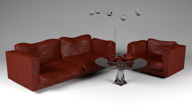 sofa and armchair set 3D-Modell .c4d .max .obj .3ds .fbx .stl .blend 