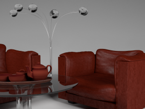 sofa and armchair set 3D-Modell