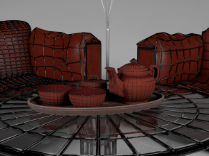 sofa and armchair set 3D-Modell